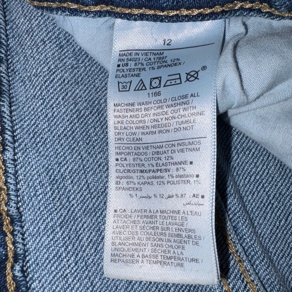 Old Navy High Rise OG Straight-Leg Jeans in Medium Blue Wash Women’s 12